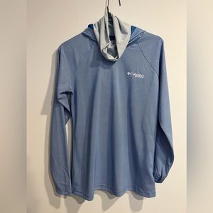 Colombia Sun Protection Reflecting Long Sleeve Hiking, light blue, Shimmers XS